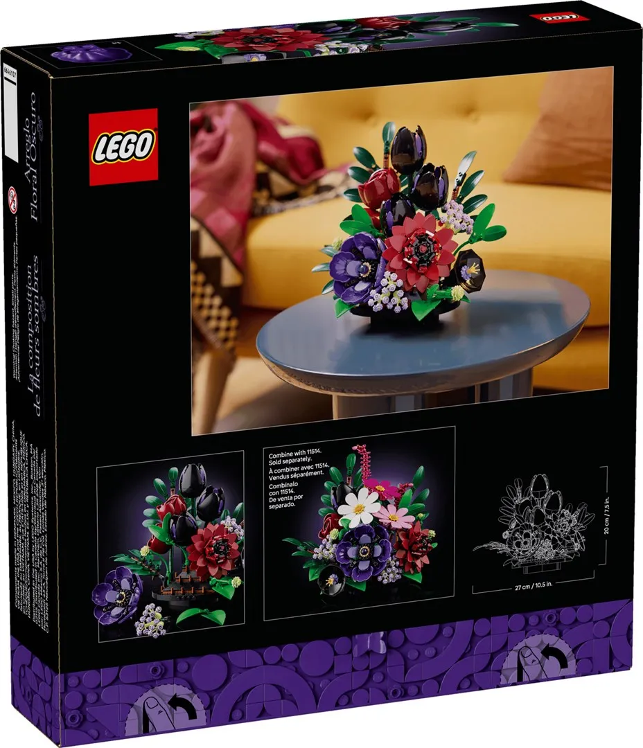 LEGO Botanical Collection 11513 - Kompozycja z ciemnych kwiatów thumbnail 2