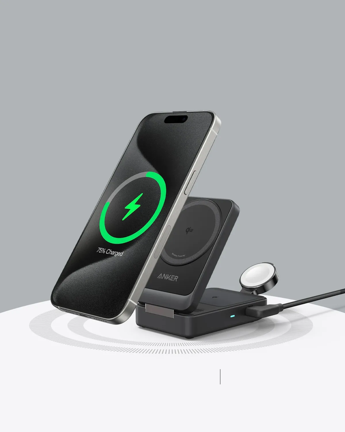 Ładowarka do smartfonów, stacja ładowania bezprzewodowa składana Anker 15W thumbnail 3