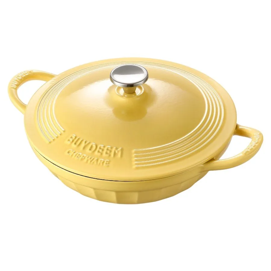 BUYDEEM Emaliowane naczynie żeliwne 3,3L, CP581, Mellow Yellow thumbnail 2