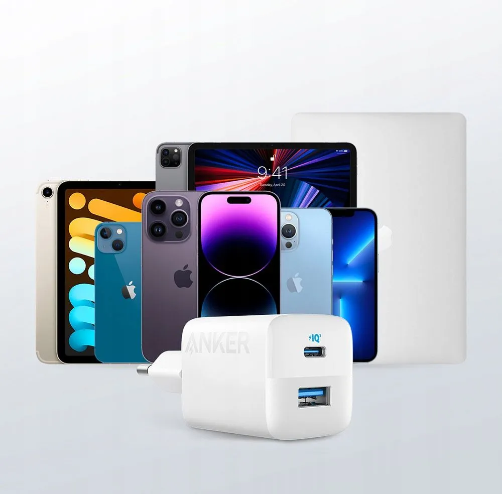 Ładowarka sieciowa ANKER 323 33W ActiveShield 1xUSB-C 1xUSB-A Biała thumbnail 3
