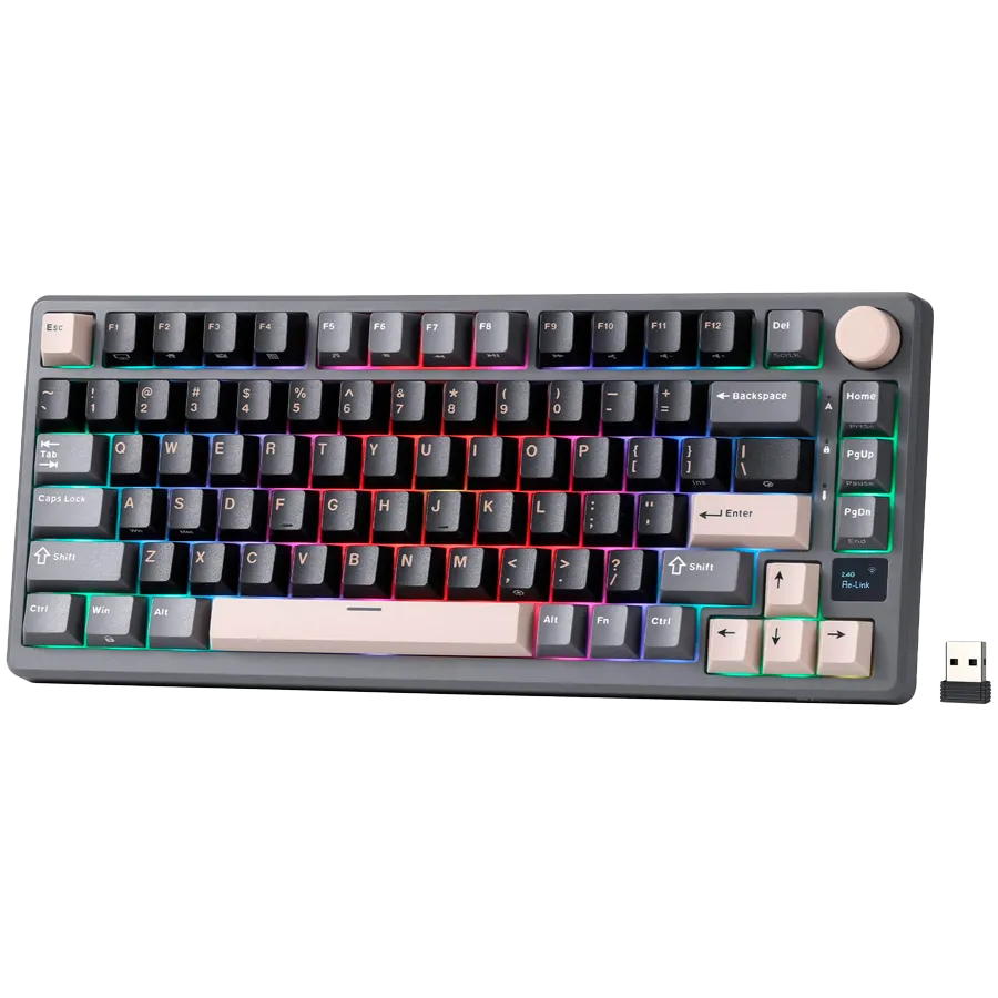 ROYAL KLUDGE RK-M75 Phantom Gaming Keyboard Beige switch thumbnail 2