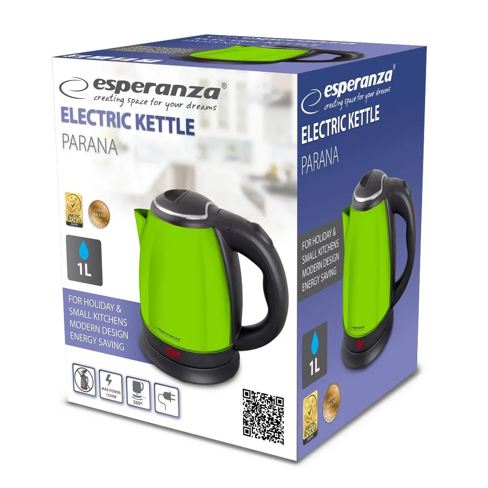 ESPERANZA CZAJNIK PARANA 1.0 L ZIELONY EKK128G thumbnail 2