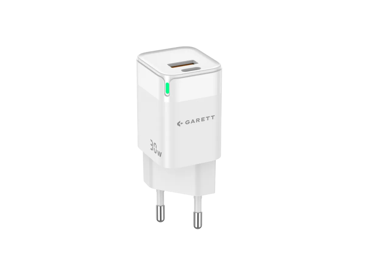 Ładowarka Garett Fast Charge 30W GaN PD QC biała thumbnail 2