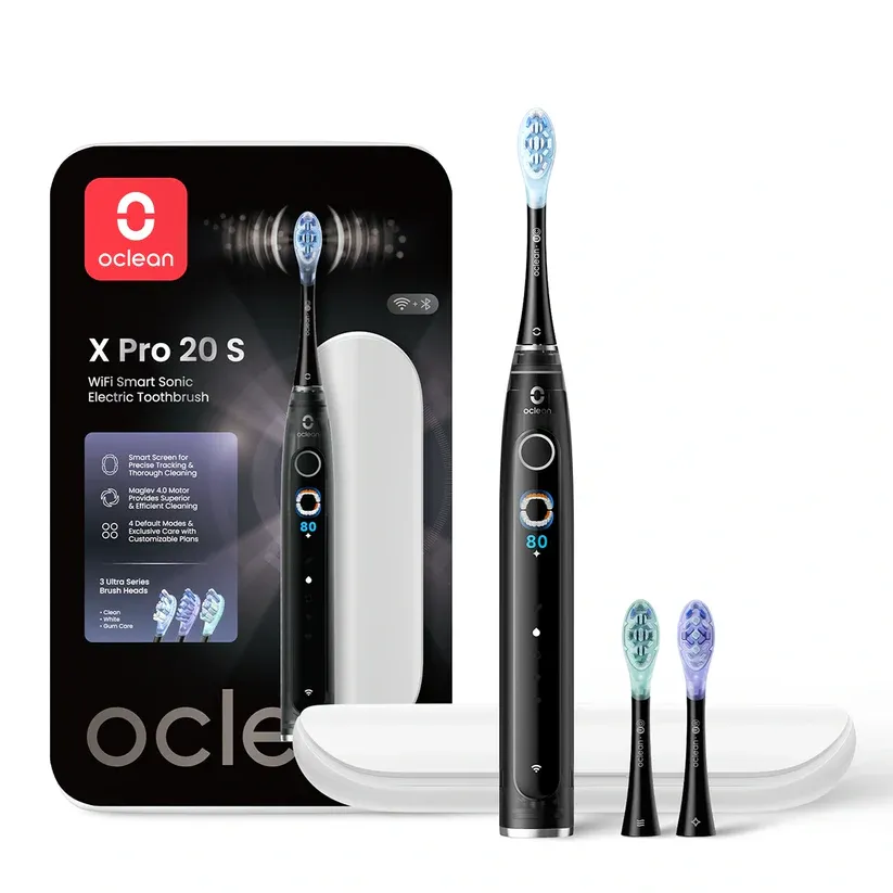 Zestaw OCLEAN Szczoteczka soniczna X Pro 20 Czarna + etui + 3 końcówki thumbnail 3