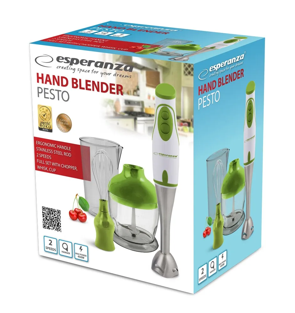 ESPERANZA BLENDER RĘCZNY PESTO ZIELONY EKM003G thumbnail 3