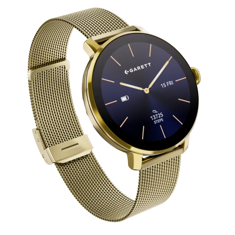 Smartwatch Garett Muse mesh złoty thumbnail 2