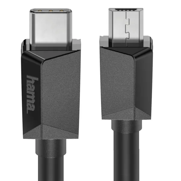 Hama kabel USB 2.0 USB C MICRO USB 0,75M podwójnie ekranowany 480 Mbs 3a