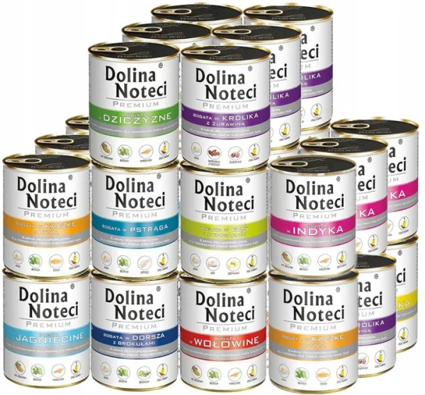 Mokra karma dla psa Dolina Noteci Premium MIX 9 smaków 20x800g
