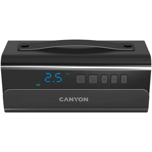 CANYON Pompka do opon CAI-201CB LED 100PSI 200W z Powerbank Czarna