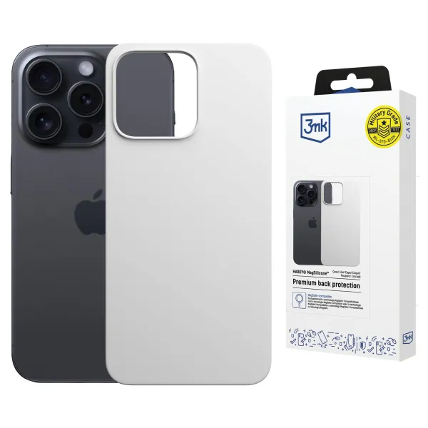 Apple iPhone 13 Pro - 3mk Hardy MagSilicone Silver-White