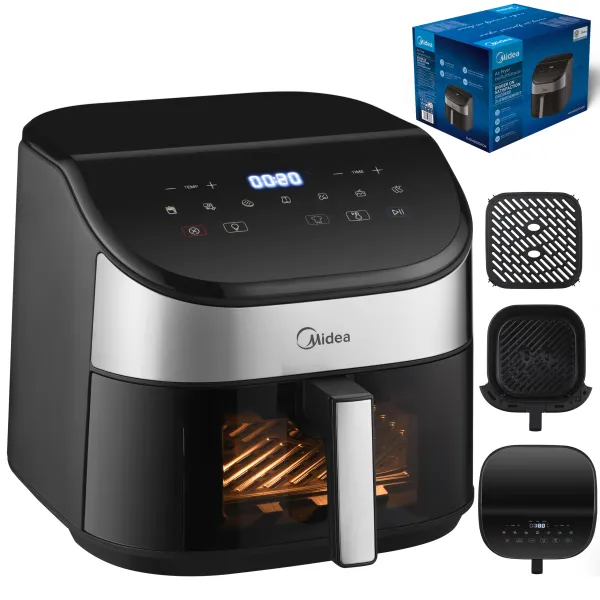 Midea Airfryer 5,5L 2250W beztłuszczowa frytkownica z panelem LED 9 funkcji