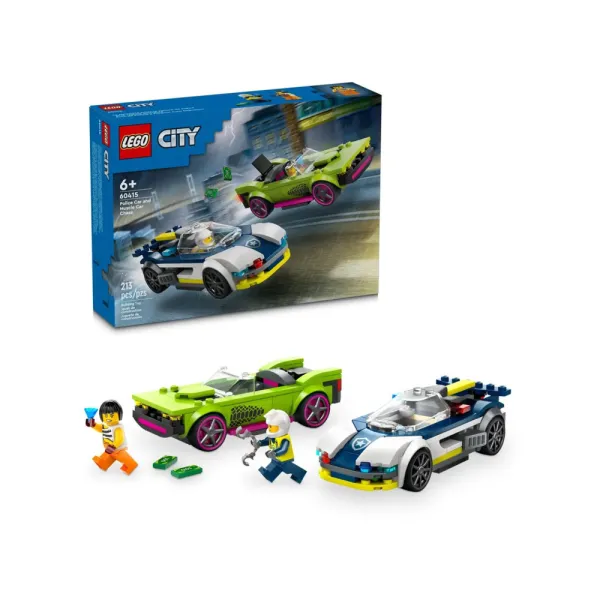Klocki LEGO City 60415 - Pościg radiowozu za muscle carem