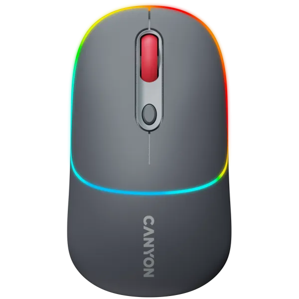 CANYON Mysz bezprzewodowa MW-22 2w1 RGB Szara