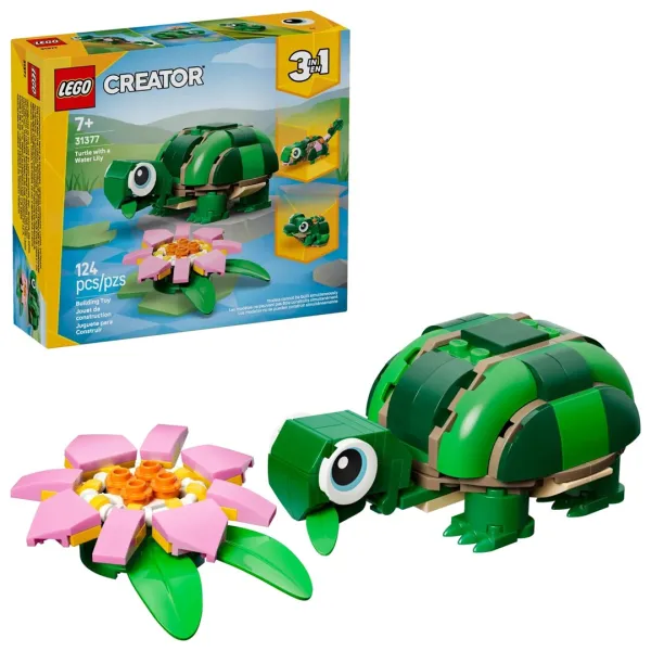 LEGO Creator 3w1 31377 - Żółw i kwiat lilii wodnej