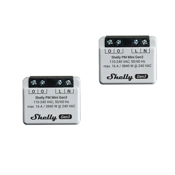 SHELLY PM Mini Gen3 x2 Moduł do pomiaru energii elektrycznej dwupak