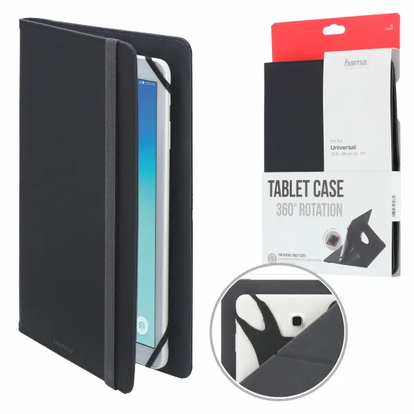 Hama - etui tablet uni 360 rotation 9-11, czarne