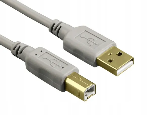 Hama KABEL USB A - USB B 1,5m koszowy złoty