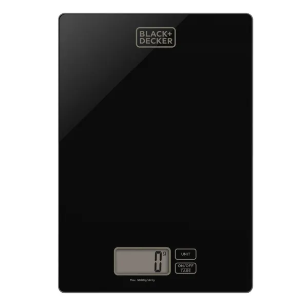 Waga kuchenna Black+Decker ES9900040B do 5kg | dokładność 1g | jednostka miary g, kg, Ib, oz