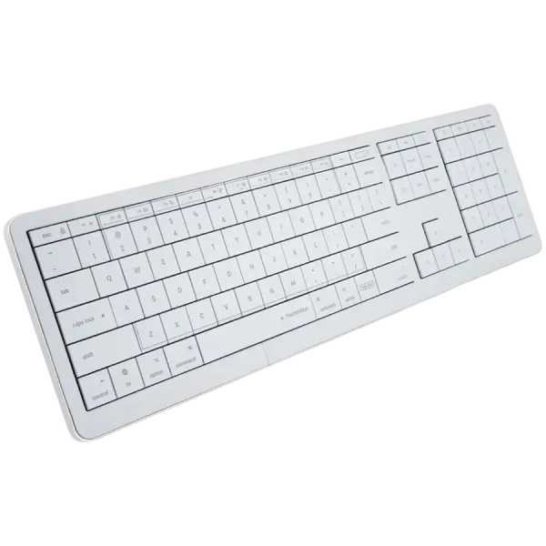 CLVX 1 Klawiatura bezprzewodowa, dotykowa, RGB, układ Mac, MacBook, iMac, iPad, Apple TV, kompatybilna także Windows/Linux