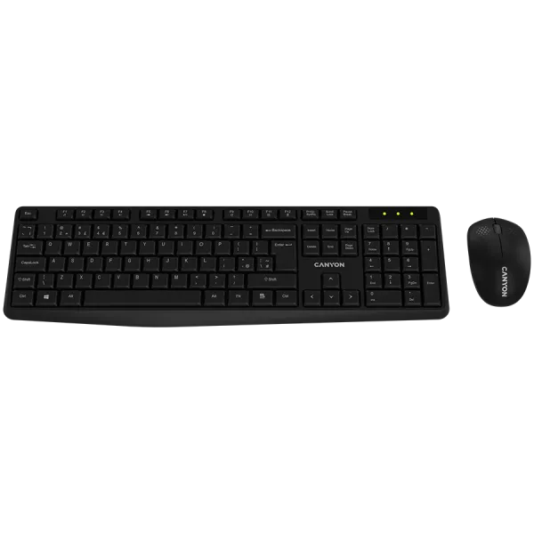 CANYON Zestaw  klawiatura i mysz SET-W01 Bezprzewodowy Czarny