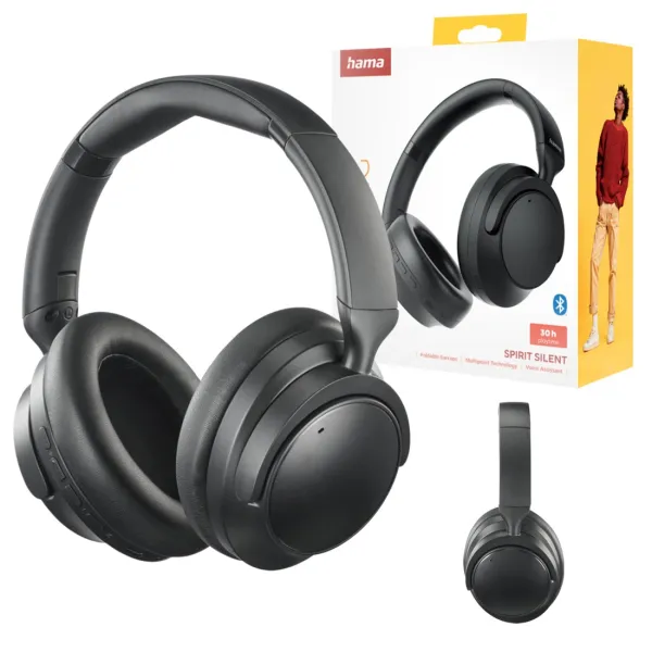 HAMA SPIRIT SILENT SŁUCHAWKI NAUSZNE BLUETOOTH ANC MIKROFON POKROWIEC