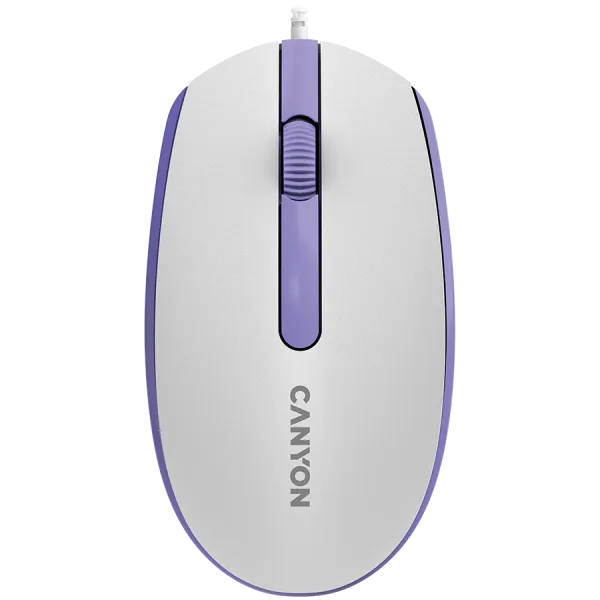 CANYON Mysz przewodowa M-10 Biało - Lawendowa