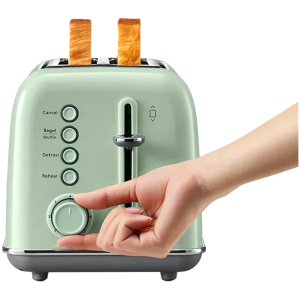 BUYDEEM Toster na 2 kromki, DT620E, Cozy Greenish, EU