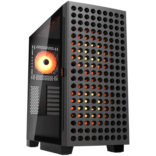 COUGAR Obudowa Airface Eco RGB, Midi Tower, Czarna