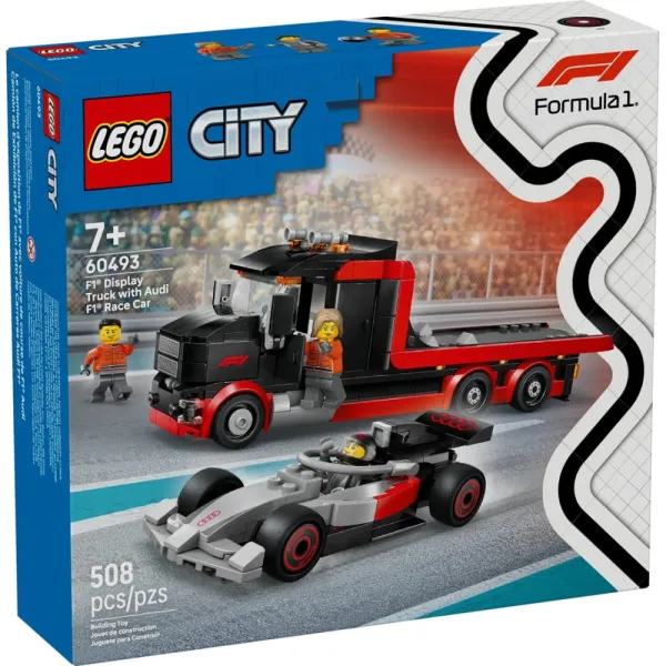 LEGO City 60493 - Ciężarówka F1® z bolidem Audi F1®