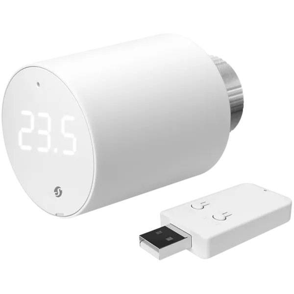 SHELLY BLU TRV Inteligentna Głowica grzejnika 1x opakowanie 1x BLU TRV + 1x BLU Hub do urządzeń BLU