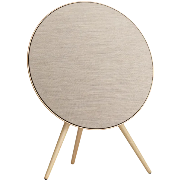 Bang & Olufsen Beosound A9 5.G Gold Tone/light oak legs/cover golden by Kvadrat