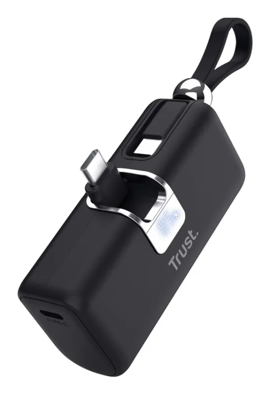 Kieszonkowy powerbank TRUST Pacto 5000 mAh czarny
