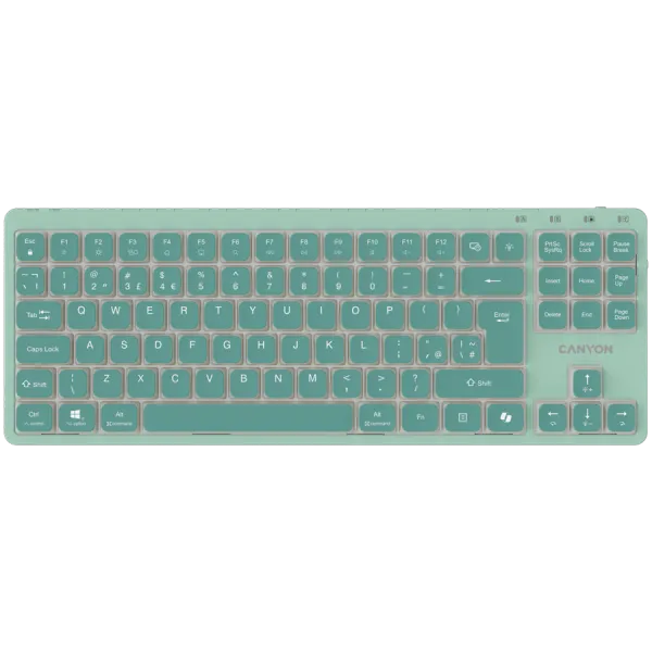 CANYON Keyboard OnType 10 Low Profile EN Wired Green