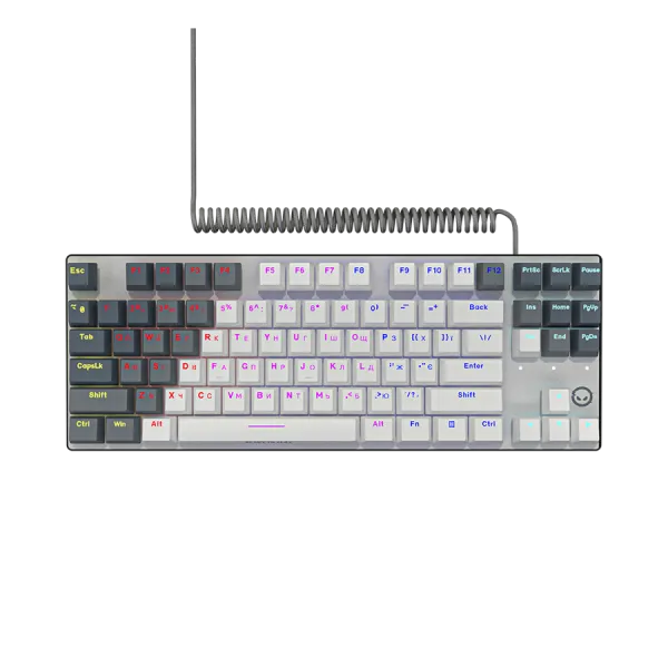 LORGAR Azar 514TKL, Wired RGB mechanical gaming keyboard, white, EN+UA layout