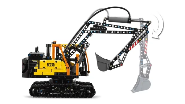 Klocki LEGO Technic 42175 - Ciężarówka Volvo FMX i koparka EC230 Electric