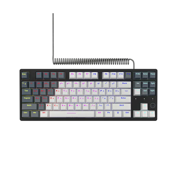 LORGAR Azar 514TKL, Wired RGB mechanical gaming keyboard, white, EN+RU layout