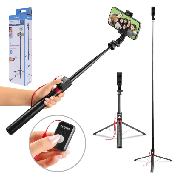 Hama 170 Statyw foto do telefonu selfiestick tripod uchwyt 3w1 kijek+ pilot