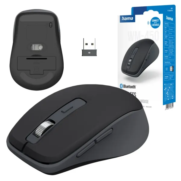 Hama cicha myszka mysz bezprzewodowa WM-450 bluetooth + USB 7 przycisków