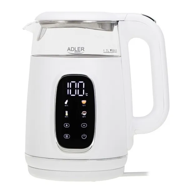 Czajnik elektryczny ADLER AD 1305 biało-srebrny