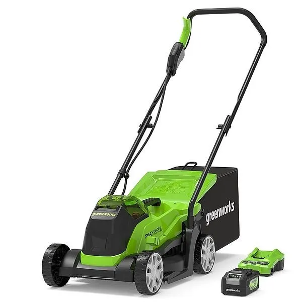 Kosiarka 33cm GREENWORKS GD24LM33K4 ład aku 4Ah 24V