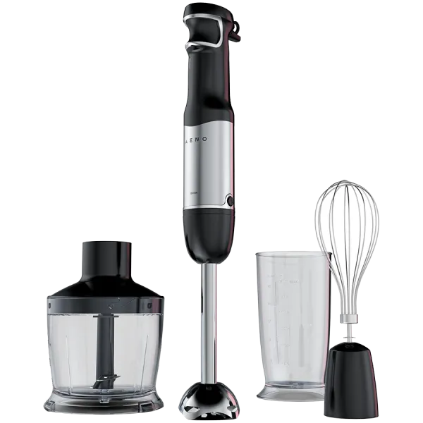 AENO Blender Ręczny HB2, 1000W, Rozdrabniacz 0.5 L, miarka 0,6 L, Czarny