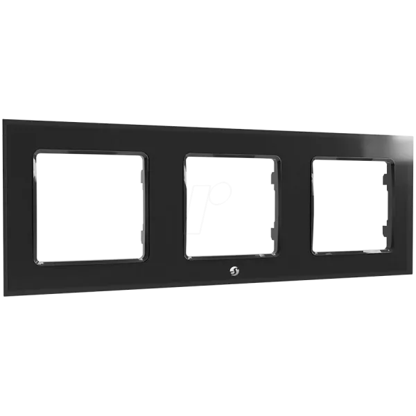 SHELLY Wall frame 3 - black Potrójna  ramka wyłącznika czarna