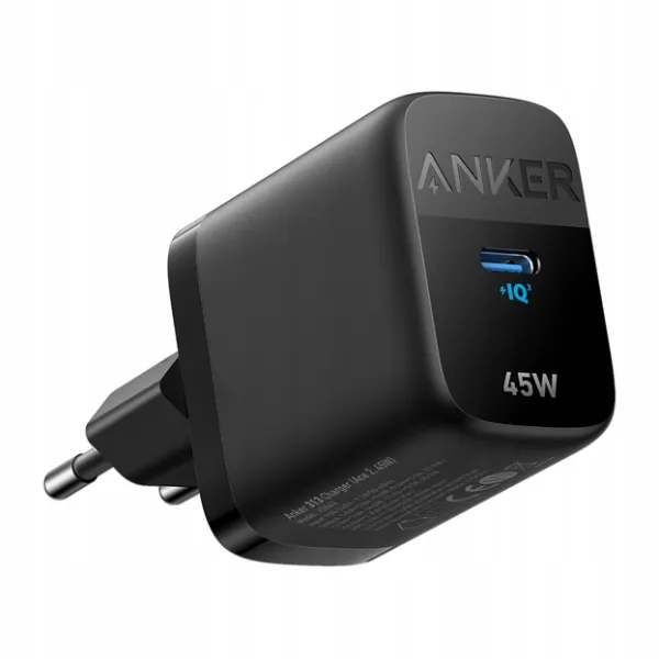 Ładowarka sieciowa ANKER 313 45W Samsung Super Fast Charging 2.0 Czarna