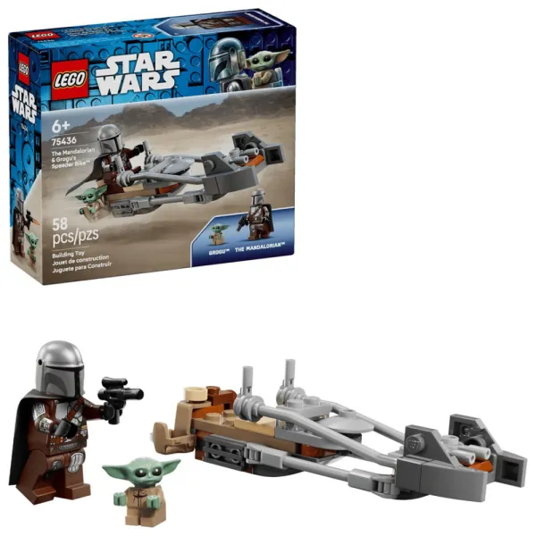 Klocki LEGO Star Wars 75436 - Śmigacz Mandaloriana i Grogu
