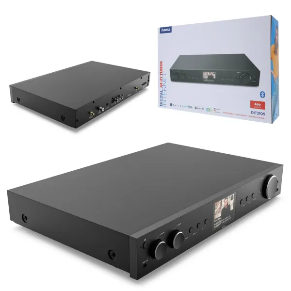 Hama Tuner DIT2105 Hi-Fi DAB+ Radio Internetowe Bluetooth RX/TX Aplikacja