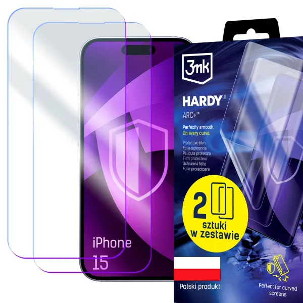 Apple iPhone 15 - 3mk Hardy ARC+ (2 szt.)