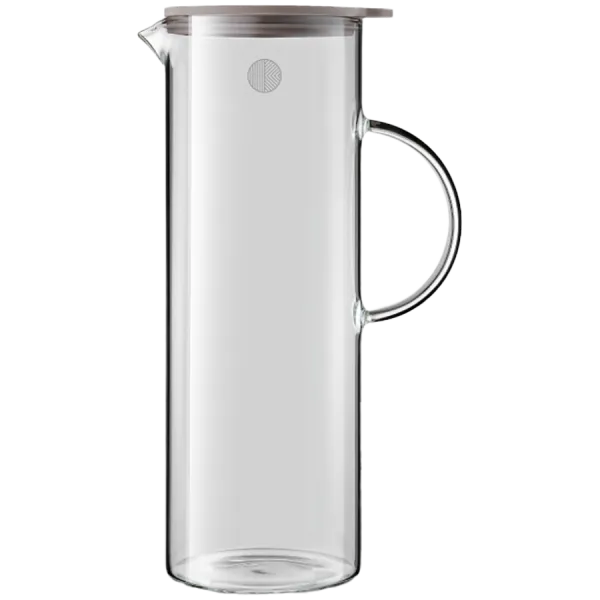 BUYDEEM Szklany Dzbanek z silikonową pokrywką 1200ml, CD2003