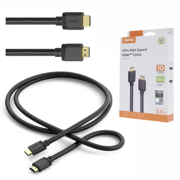 Hama Kabel Hdmi 2.1 Ultra High Speed 7680x4320 8K 2m eARC certyfikowany