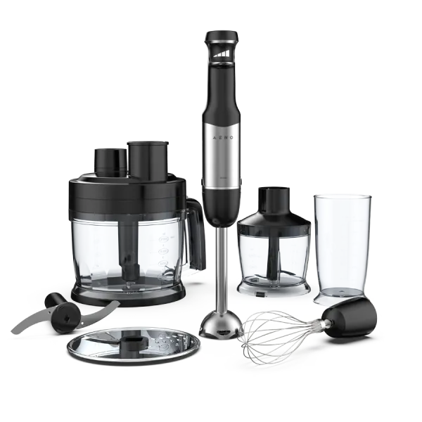 AENO Blender Ręczny HB3, 1000W, Rozdrabniacz 0,5 L, miarka 0,6 L, Czarny