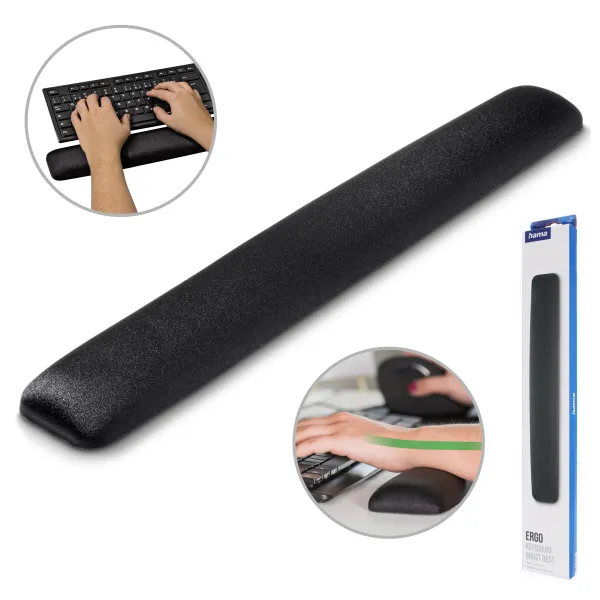 Podkładka Ergonomiczna Pod Nadgarstki do KLAWIATURY Hama Czarna